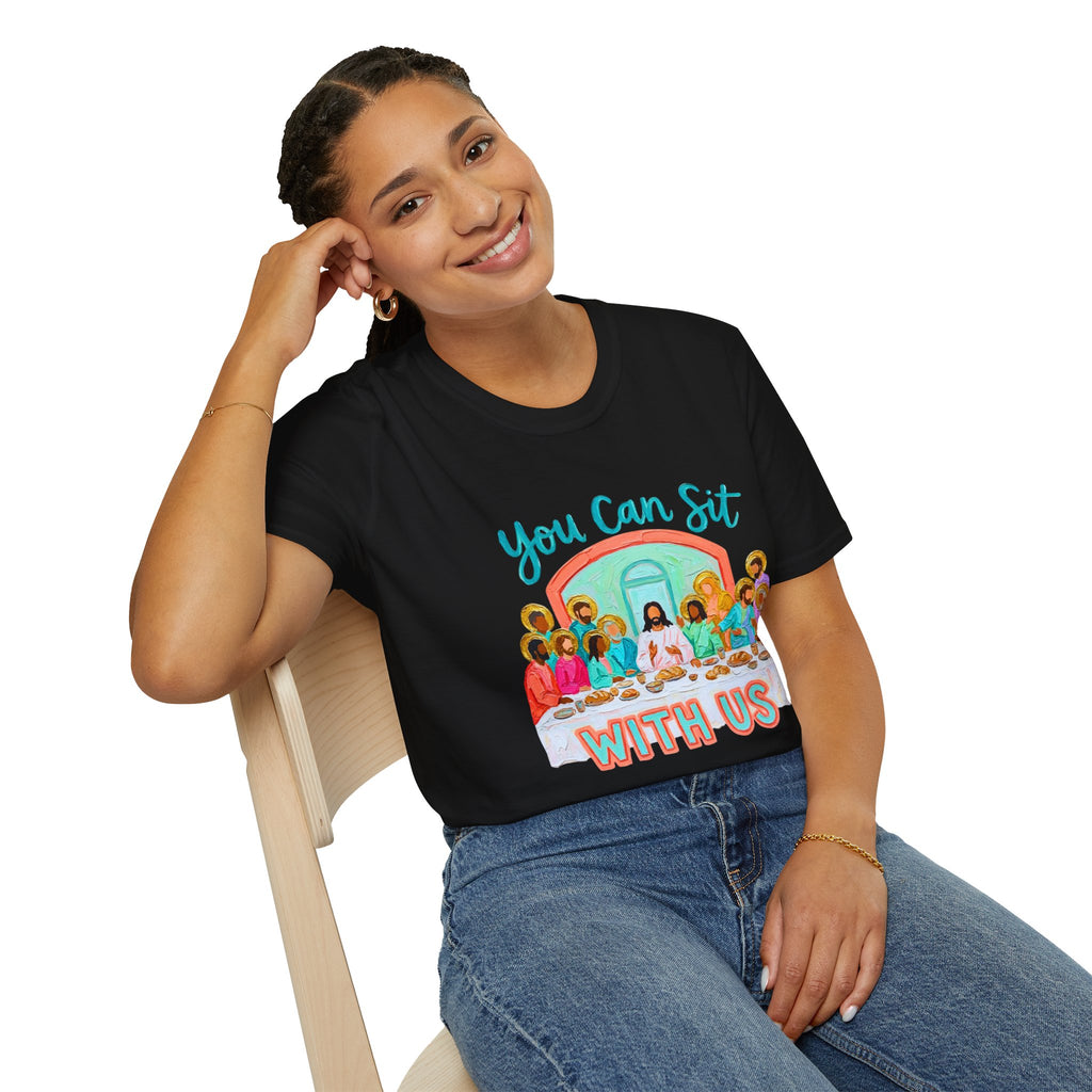 T-Shirt — "You Can Sit With Us" Inclusive Last Supper Graphic Tee