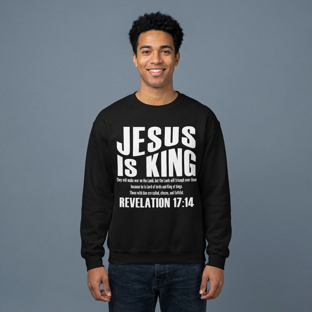 Classic JESUS IS KING Crewneck Sweatshirt