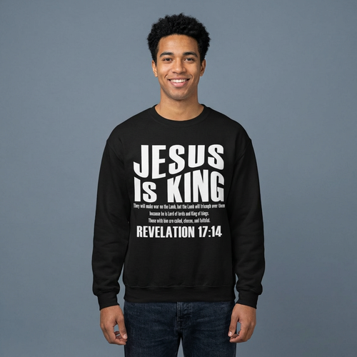 Classic JESUS IS KING Crewneck Sweatshirt