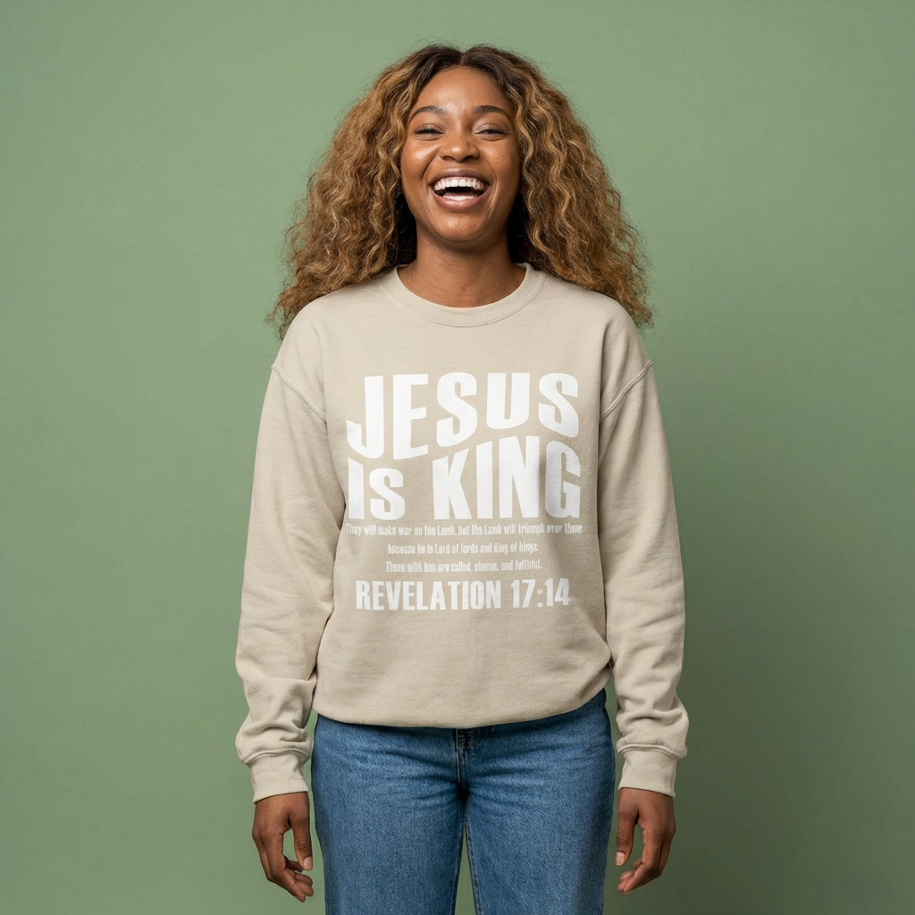 Classic JESUS IS KING Crewneck Sweatshirt