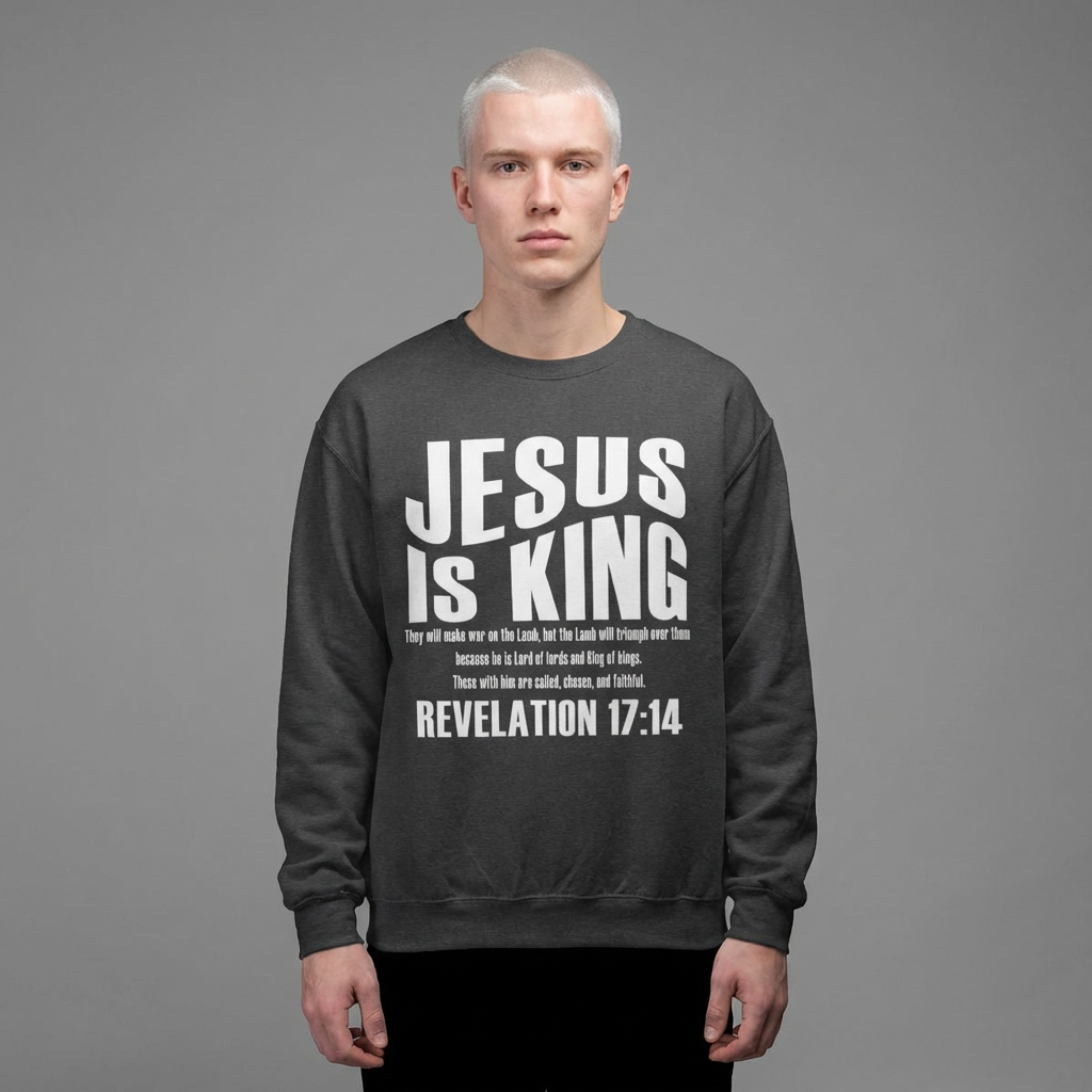 Classic JESUS IS KING Crewneck Sweatshirt