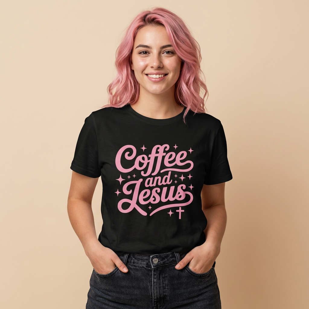 Coffee and Jesus T-Shirt — Faith & Caffeine Graphic Tee