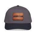 John 3:16 Leather Patch Baseball Cap — Christian Faith Hat