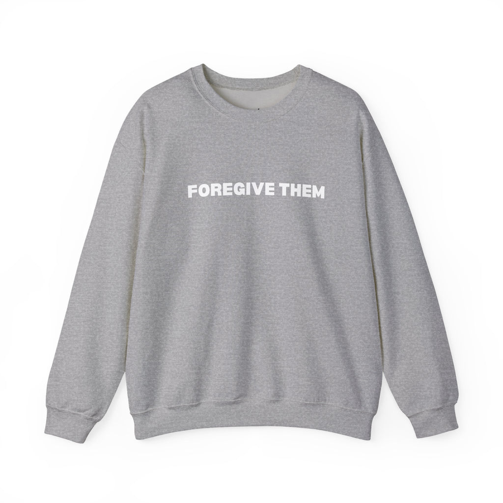 Crewneck Sweatshirt - "Forgive Them" Minimalist Black Pullover